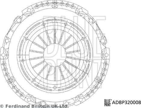 Blue Print ADBP320008 - Нажимной диск зчеплення autocars.com.ua