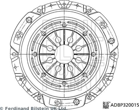 Blue Print ADBP320015 - Нажимной диск зчеплення autocars.com.ua