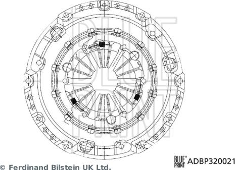 Blue Print ADBP320021 - Нажимной диск зчеплення autocars.com.ua