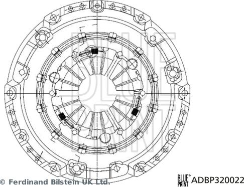 Blue Print ADBP320022 - Нажимной диск сцепления autodnr.net