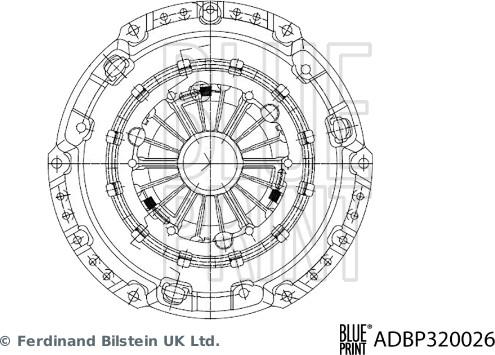 Blue Print ADBP320026 - Нажимной диск сцепления avtokuzovplus.com.ua