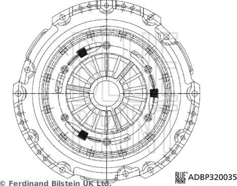 Blue Print ADBP320035 - Нажимной диск зчеплення autocars.com.ua