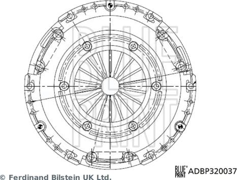 Blue Print ADBP320037 - Нажимной диск сцепления avtokuzovplus.com.ua