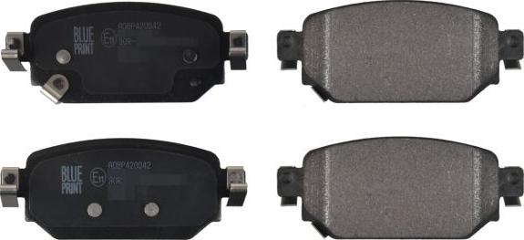 Blue Print ADBP420042 - Гальмівні колодки, дискові гальма autocars.com.ua