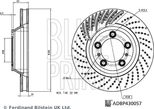 Blue Print ADBP430057 - Гальмівний диск autocars.com.ua