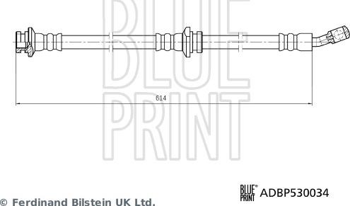 Blue Print ADBP530034 - Гальмівний шланг autocars.com.ua