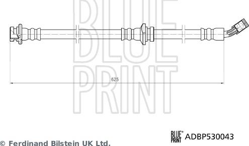Blue Print ADBP530043 - Гальмівний шланг autocars.com.ua
