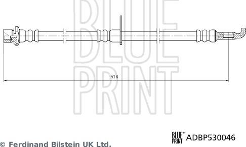 Blue Print ADBP530046 - Гальмівний шланг autocars.com.ua