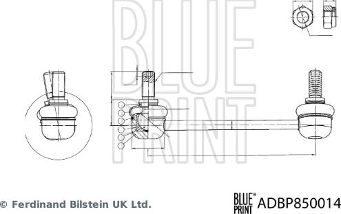 Blue Print ADBP850014 - Тяга / стойка, стабилизатор avtokuzovplus.com.ua