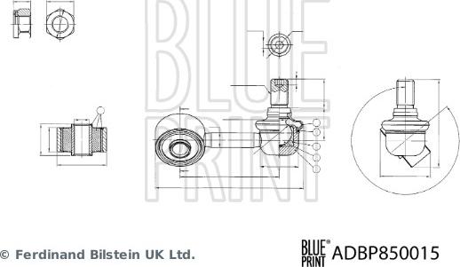 Blue Print ADBP850015 - Тяга / стійка, стабілізатор autocars.com.ua