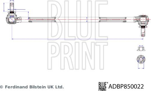 Blue Print ADBP850022 - Тяга / стійка, стабілізатор autocars.com.ua