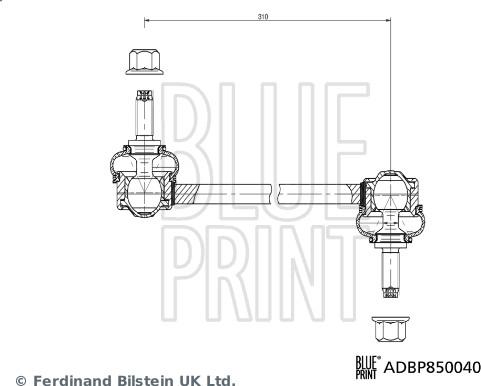 Blue Print ADBP850040 - Тяга / стійка, стабілізатор autocars.com.ua
