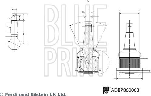 Blue Print ADBP860063 - Несучий / направляючий шарнір autocars.com.ua