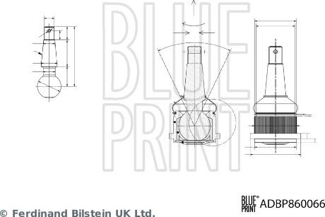 Blue Print ADBP860066 - Несучий / направляючий шарнір autocars.com.ua