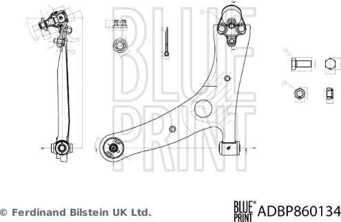 Blue Print ADBP860134 - Рычаг подвески колеса autodnr.net