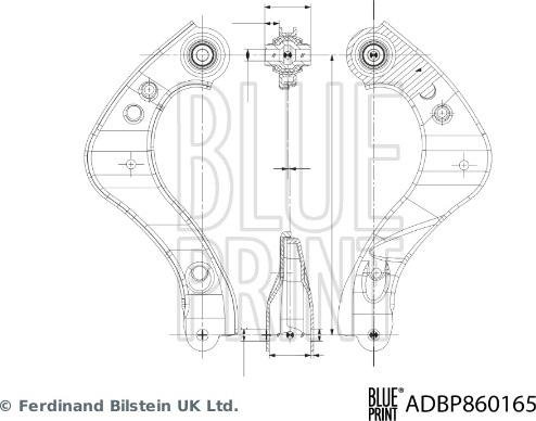 Blue Print ADBP860165 - Важіль незалежної підвіски колеса autocars.com.ua
