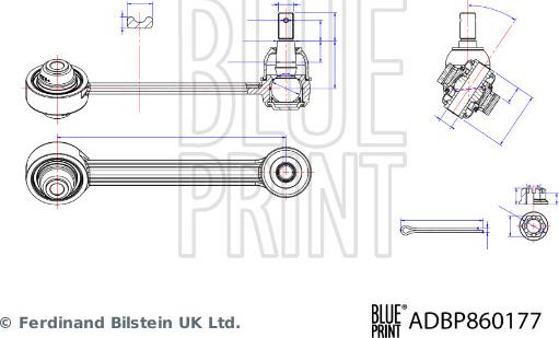 Blue Print ADBP860177 - Важіль незалежної підвіски колеса autocars.com.ua