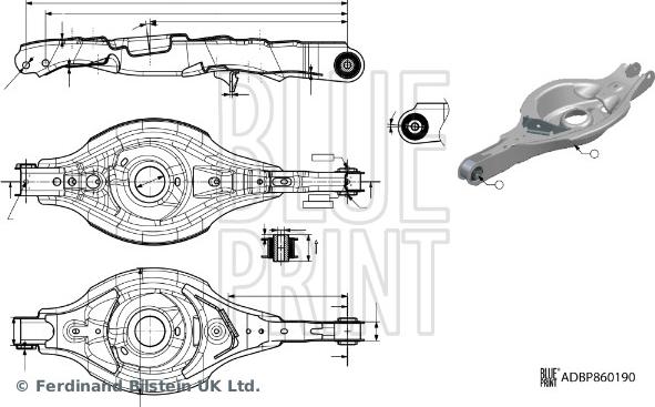 Blue Print ADBP860190 - Рычаг подвески колеса avtokuzovplus.com.ua