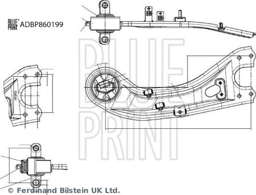 Blue Print ADBP860199 - Важіль незалежної підвіски колеса autocars.com.ua