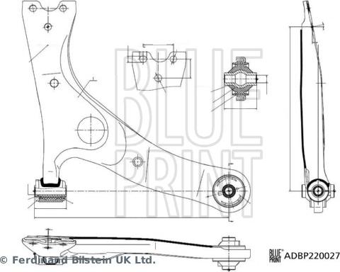 Blue Print ADBP860200 - Рычаг подвески колеса avtokuzovplus.com.ua