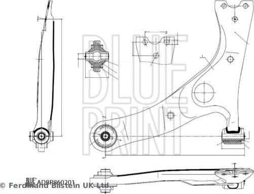 Blue Print ADBP860201 - Рычаг подвески колеса avtokuzovplus.com.ua