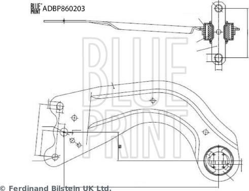 Blue Print ADBP860203 - Рычаг подвески колеса avtokuzovplus.com.ua