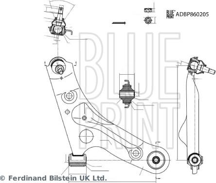 Blue Print ADBP860205 - Рычаг подвески колеса autodnr.net