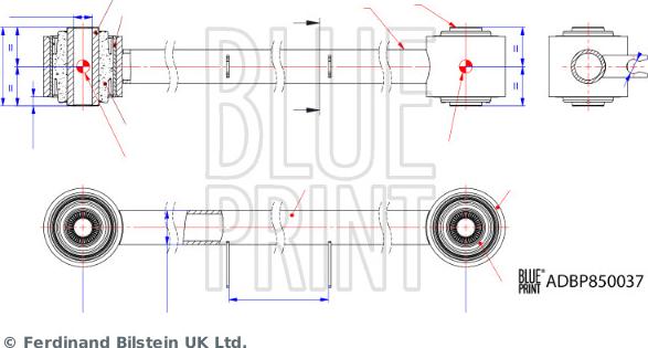 Blue Print ADBP860239 - Тяга / стійка, підвіска колеса autocars.com.ua