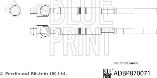 Blue Print ADBP870071 - Осевой шарнир, рулевая тяга avtokuzovplus.com.ua