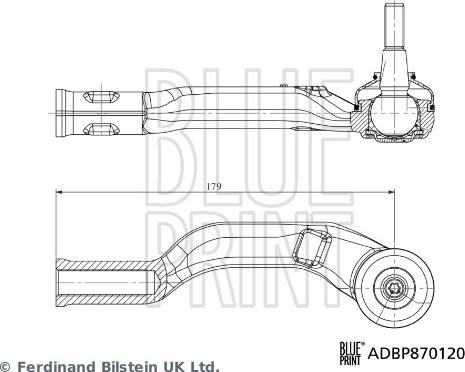 Blue Print ADBP870120 - Наконечник рульової тяги, кульовий шарнір autocars.com.ua