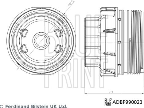 Blue Print ADBP990023 - Кришка, корпус масляного фільтра autocars.com.ua