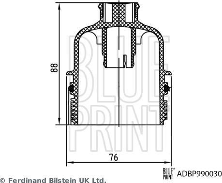 Blue Print ADBP990030 - Кришка, корпус масляного фільтра autocars.com.ua