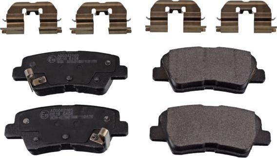 Blue Print ADG042165 - Гальмівні колодки, дискові гальма autocars.com.ua