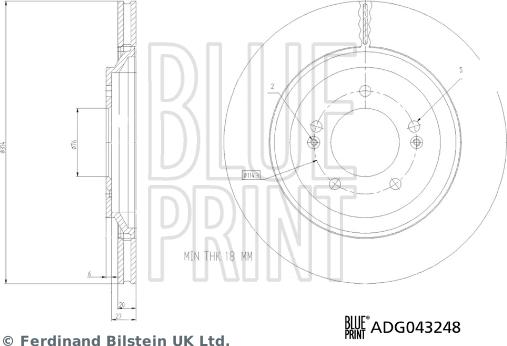 Blue Print ADG043248 - Тормозной диск avtokuzovplus.com.ua