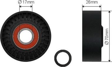 Blue Print ADG096510 - Направляющий ролик, поликлиновый ремень avtokuzovplus.com.ua