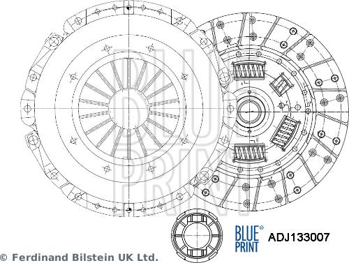 Blue Print ADJ133007 - Комплект зчеплення autocars.com.ua