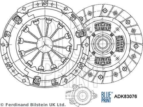 Blue Print ADK83076 - Комплект сцепления avtokuzovplus.com.ua