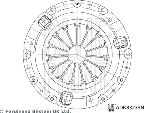 Blue Print ADK83233N - Нажимной диск сцепления avtokuzovplus.com.ua