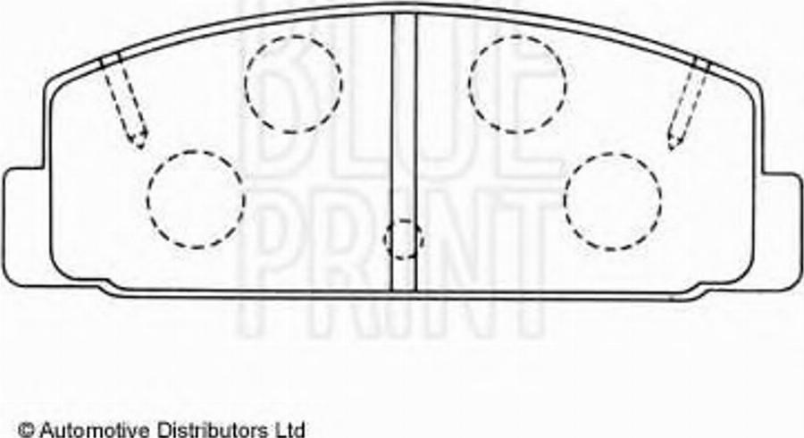 Blue Print ADM54214 - Гальмівні колодки, дискові гальма autocars.com.ua