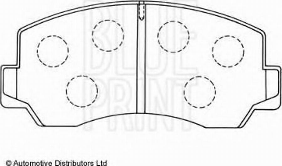 Blue Print ADM54219 - Тормозные колодки, дисковые, комплект autodnr.net