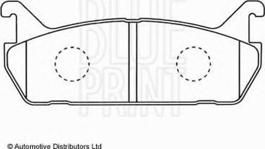 Blue Print ADM54225 - Гальмівні колодки, дискові гальма autocars.com.ua