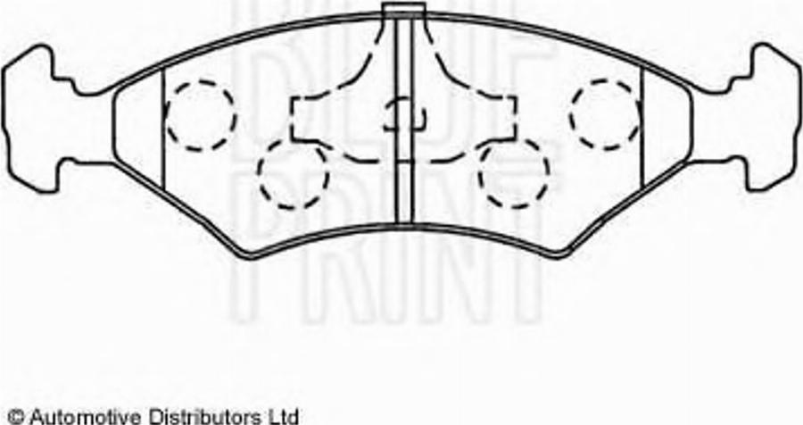 Blue Print ADM54242 - Тормозные колодки, дисковые, комплект avtokuzovplus.com.ua