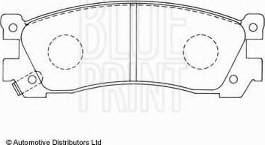 Blue Print ADM54244 - Тормозные колодки, дисковые, комплект avtokuzovplus.com.ua