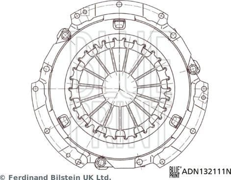 Blue Print ADN132111N - Нажимной диск зчеплення autocars.com.ua