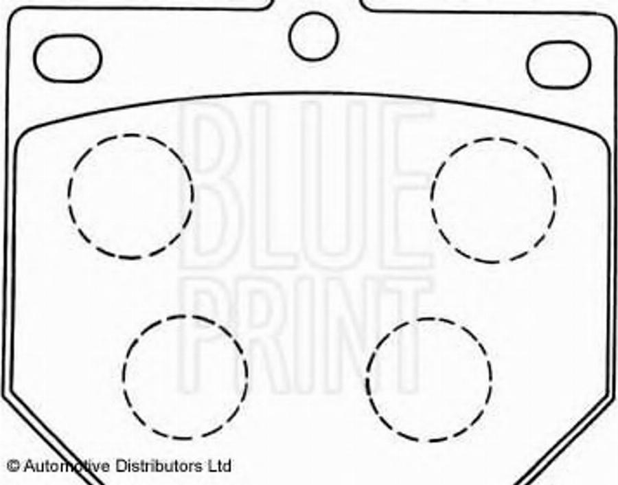 Blue Print ADN14205 - Тормозные колодки, дисковые, комплект autodnr.net