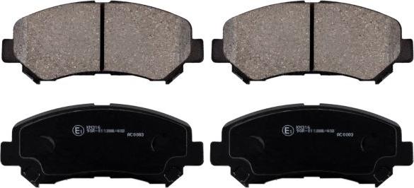 Blue Print ADN142139 - Гальмівні колодки, дискові гальма autocars.com.ua