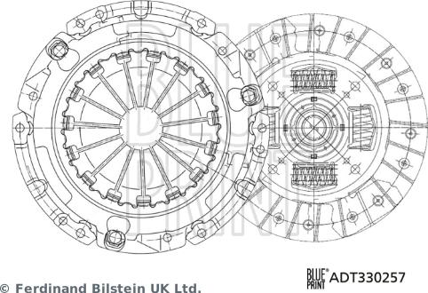 Blue Print ADT330257 - Комплект зчеплення autocars.com.ua