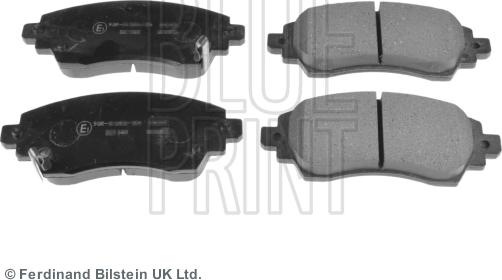 Blue Print ADT342104 - Гальмівні колодки, дискові гальма autocars.com.ua