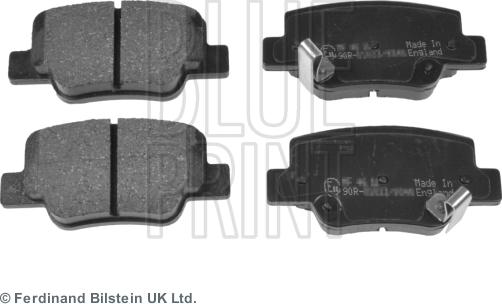 Blue Print ADT342184 - Гальмівні колодки, дискові гальма autocars.com.ua