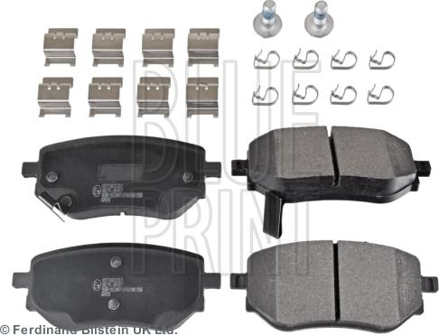 Blue Print ADU174242 - Гальмівні колодки, дискові гальма autocars.com.ua